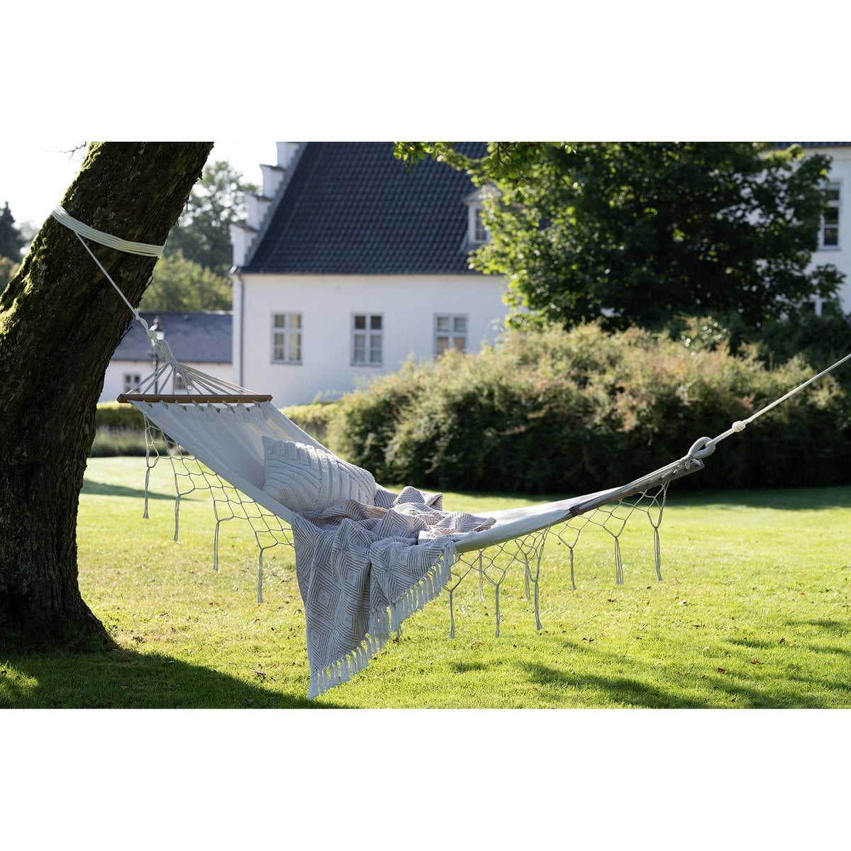 Edessa hangmat - gebroken wit, polyester/katoen/lariks