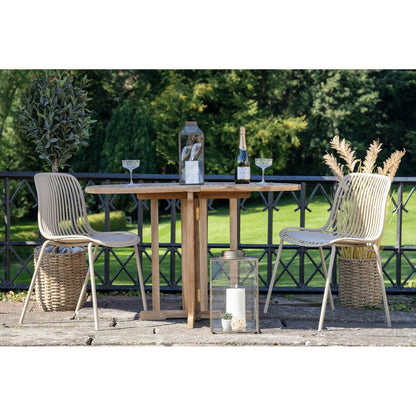 Branson Garden stoel - zand, stapelbaar, 55x46,5x82 cm - set van 4