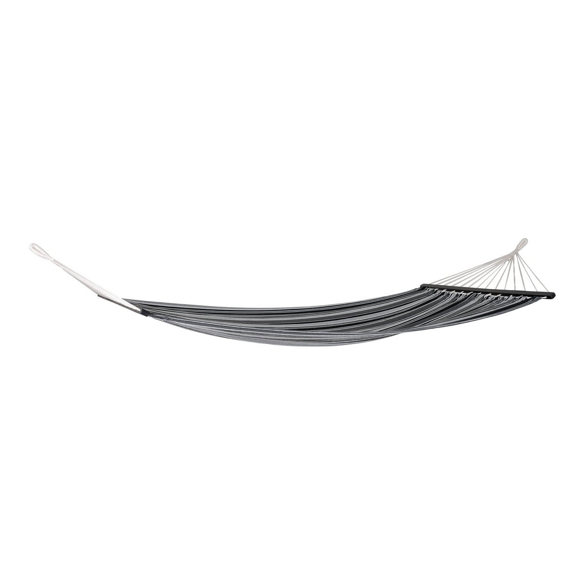 Lamia Hangmat - Hangmat, polyester/katoen, lariks, zwart/grijs/wit