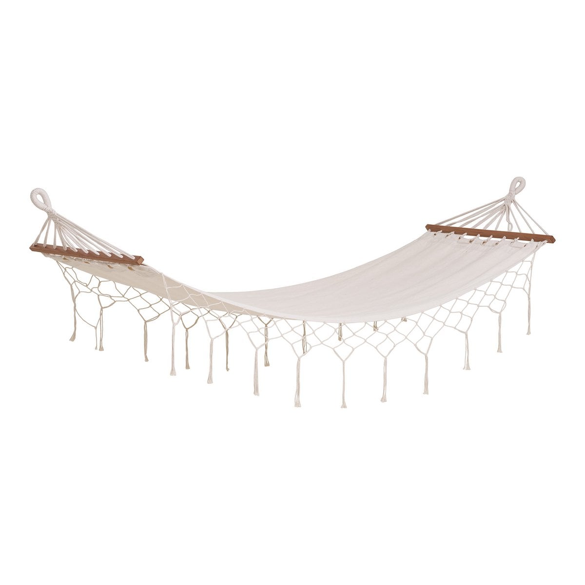 Edessa hangmat - gebroken wit, polyester/katoen/lariks
