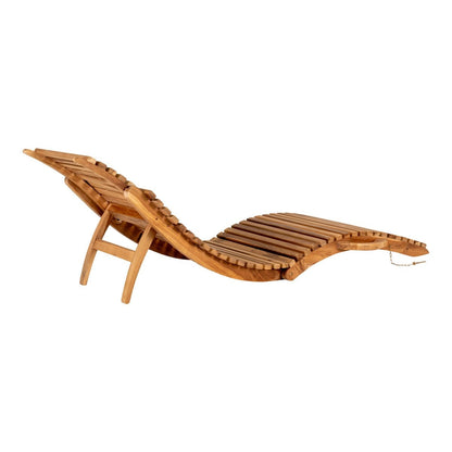 Arrieta Ligstoel - Natuurlijk, Teak, 160x50x25 cm