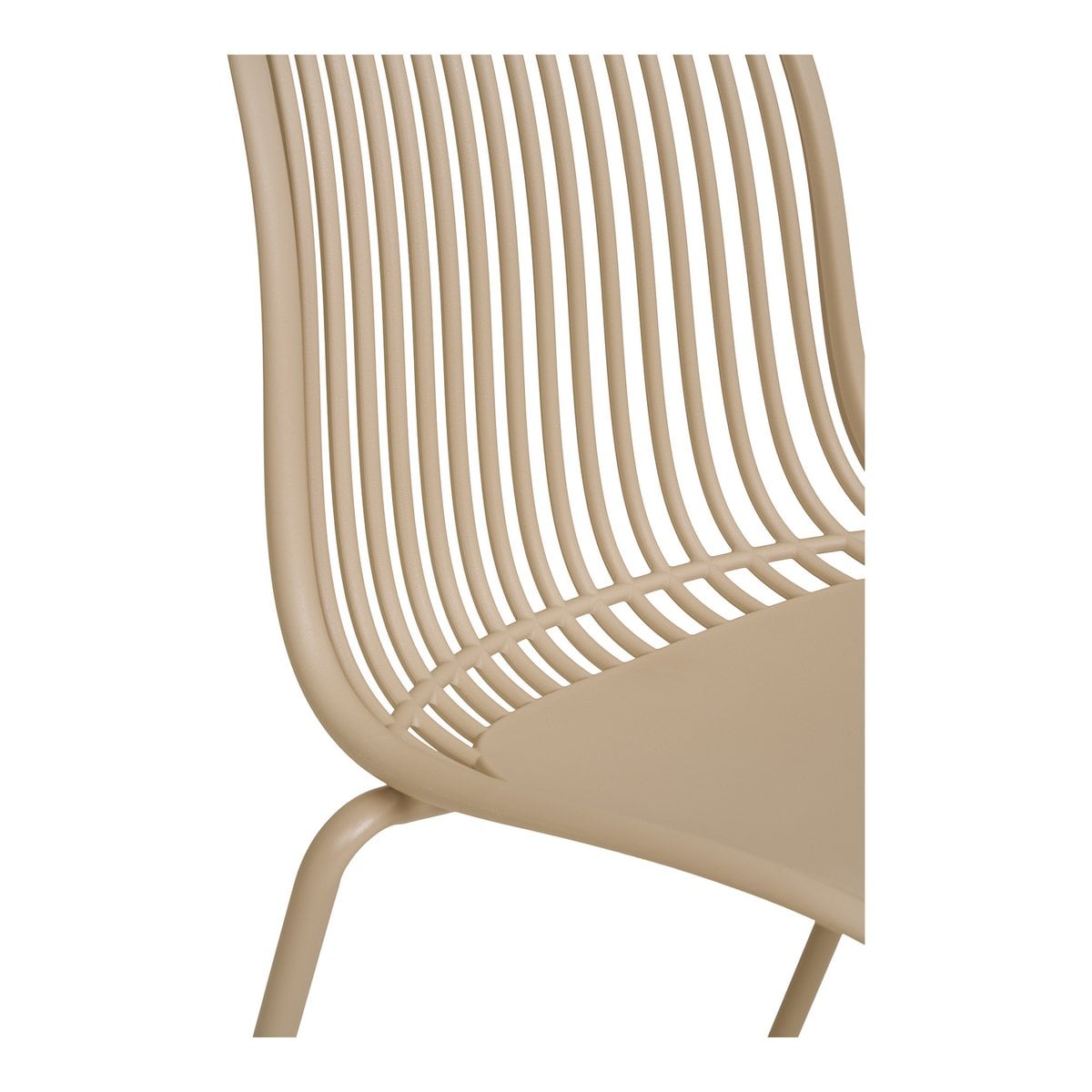 Branson Garden stoel - zand, stapelbaar, 55x46,5x82 cm - set van 4