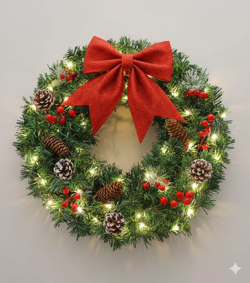 Kerst Krans met verlichting