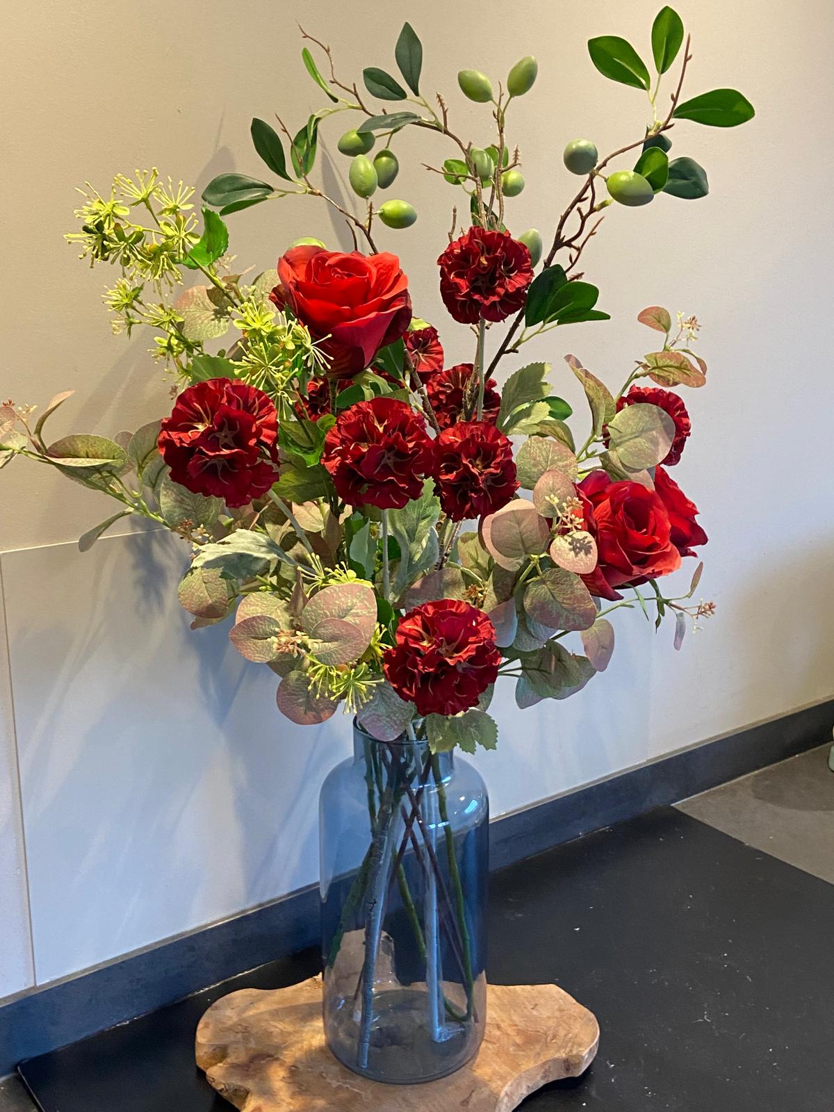 Zijden Boeket Velvet Red