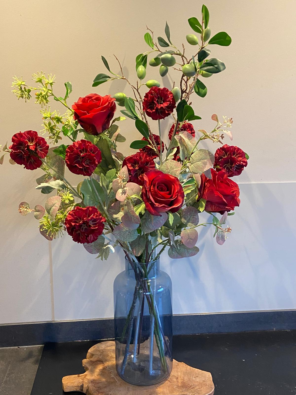 Zijden Boeket Velvet Red