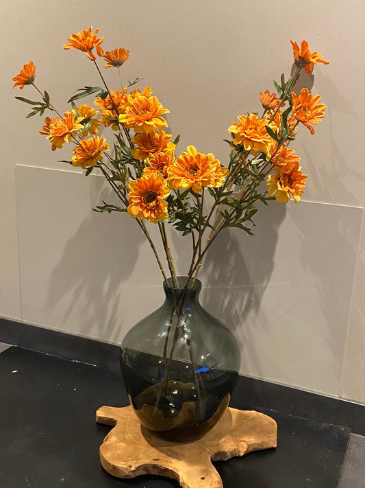 Zijden Chrysant 5 bloemen 75 cm