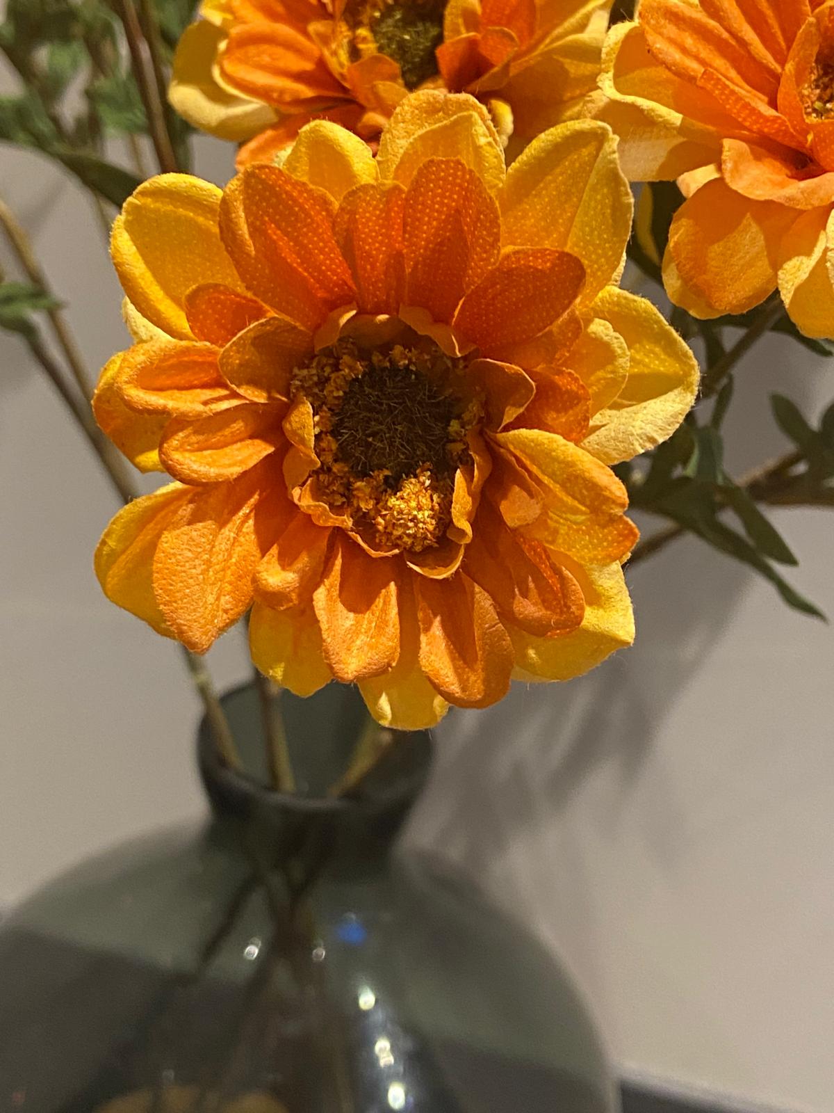 Zijden Chrysant 5 bloemen 75 cm