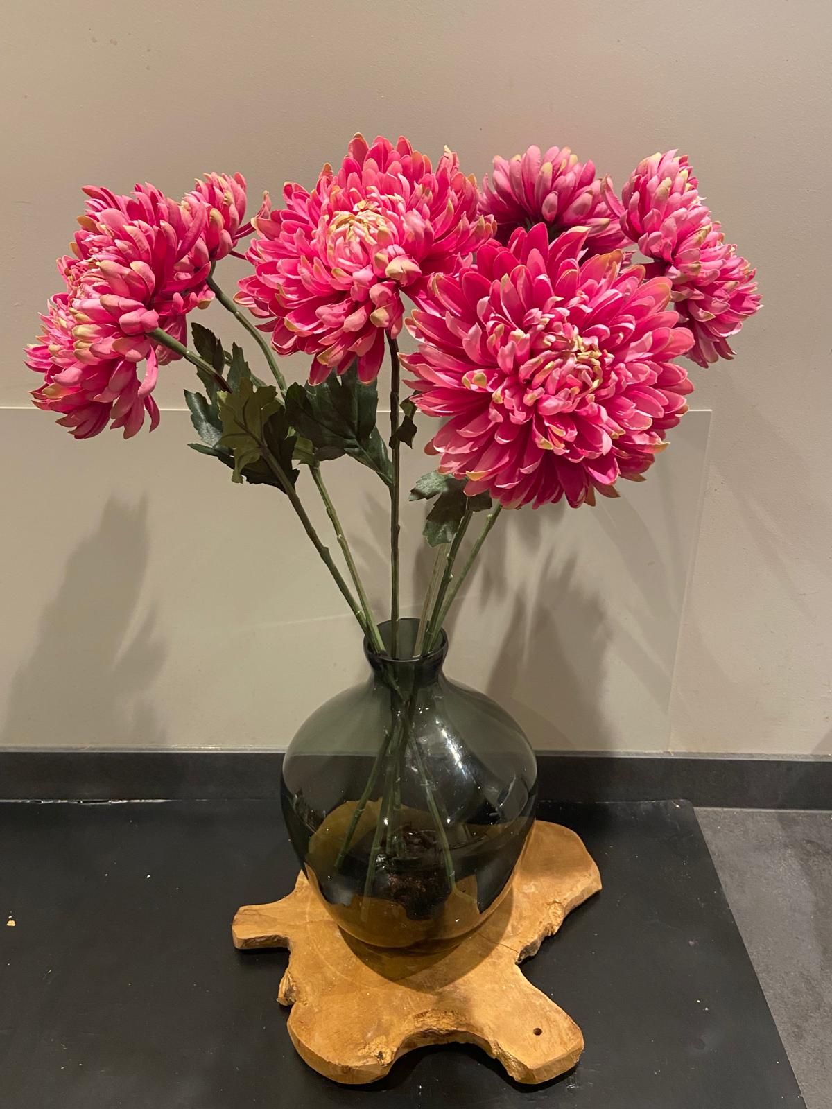 Zijden Bol Chrystant 65 cm