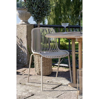 Branson Garden stoel - zand, stapelbaar, 55x46,5x82 cm - set van 4
