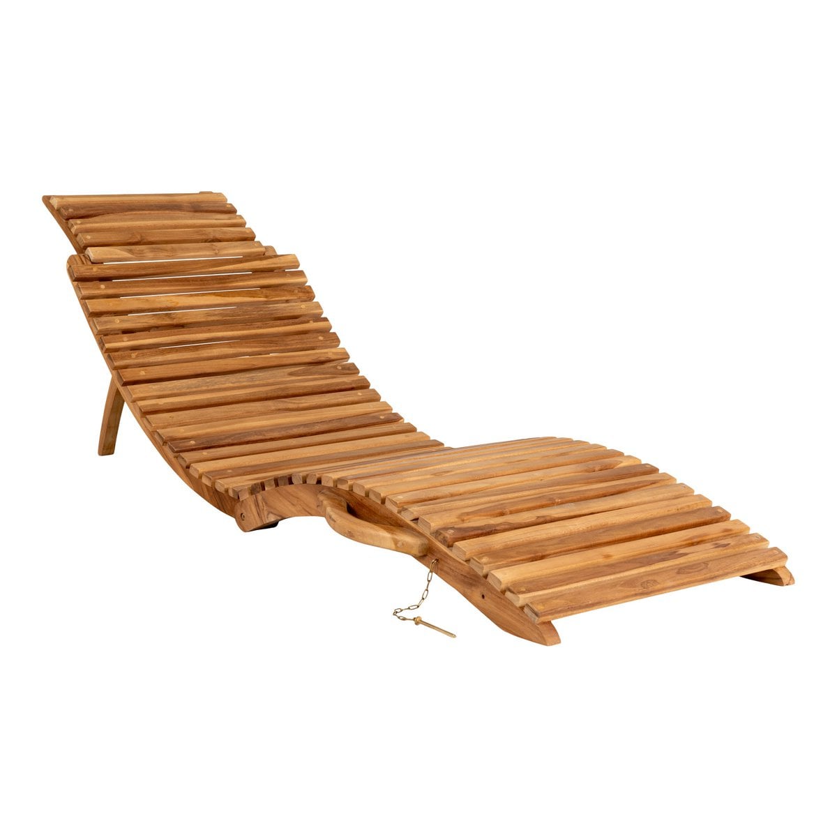 Arrieta Ligstoel - Natuurlijk, Teak, 160x50x25 cm