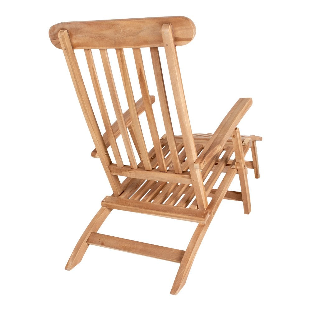 Arrecife Teakhouten ligstoel - Natuurlijk, Teak, 150x60x95 cm